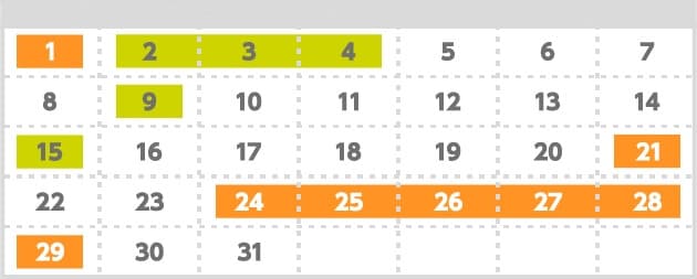 レイクのオペレーターの混雑しやすい日の画像